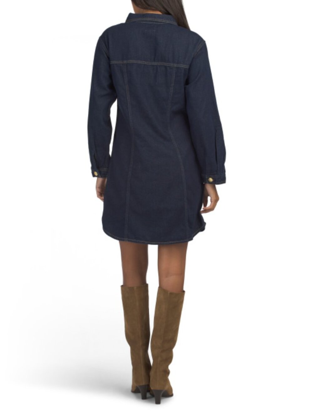 LEA Long Sleeve Denim Mini Dress - Picture 2 of 2